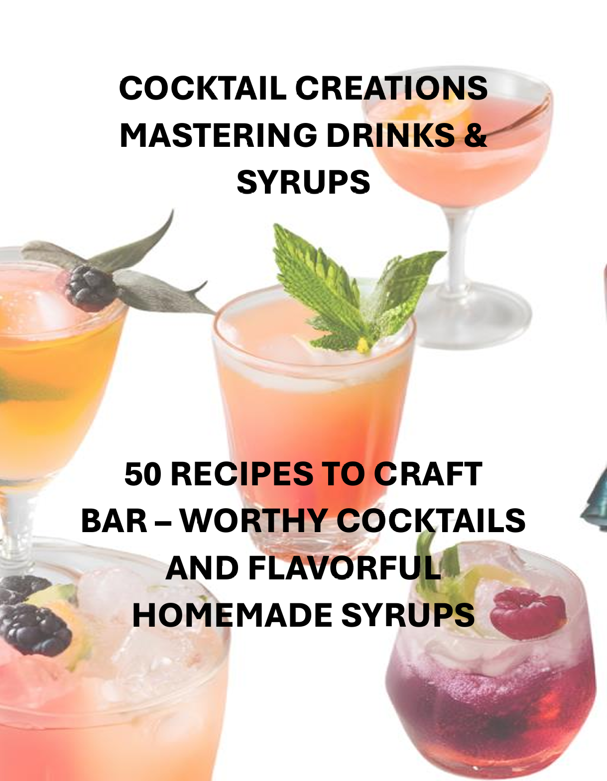 COCKTAIL CREATIONS MASTERING DRINKS & SYRUPS 50 RECIPES TO CRAFT BAR – WORTHY COCKTAILS AND FLAVORFUL HOMEMADE SYRUPS